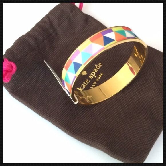 KATE SPADE Gold Tone Multi Paper Bangle - Picture 3 of 5